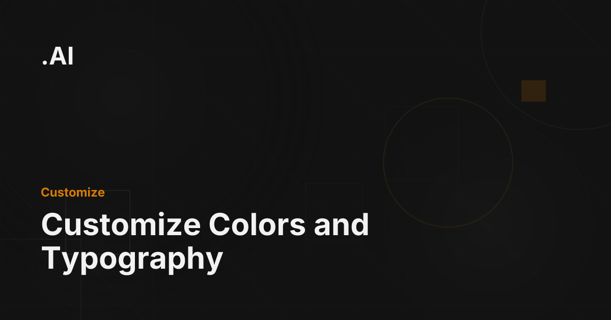 Customize Colors and Typography - Documentation.AI